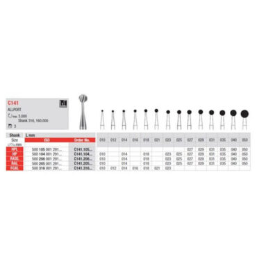 Broca FG Cirurgia Esférica C141 EDENTA