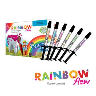 Compósito Fluído Foto Colorido Rainbow Flow Kit /6 Seringas Cerkamed