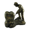 Escultura Bronze Mineiro com Dente Artmed