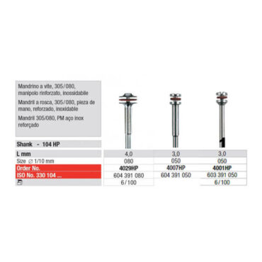 Mandril HP Disco 4001HP | Edenta