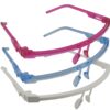 armações das variações rosa, azul e branca da viseira facial tipo óculos da l-dent