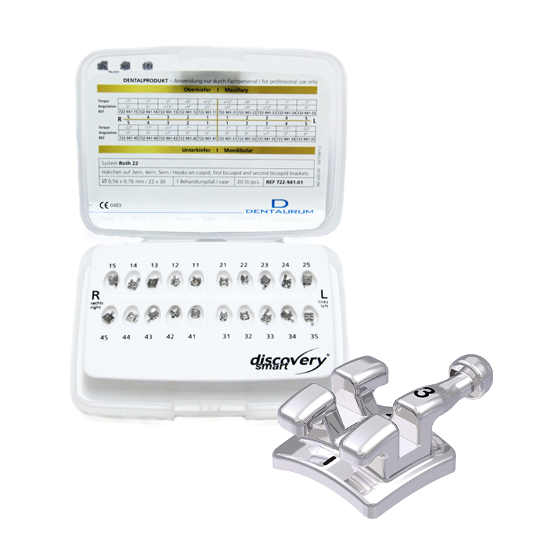20 Staffe Ortodontiche Dentaurum Discovery Smart MBT .22 Con Gancio