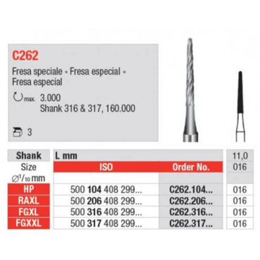 Broca FG Cirurgia Corte Especial C262 | Edenta