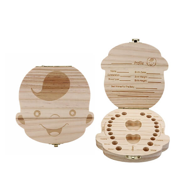 Porta Dentes Forma de Rosto em Madeira | ArtMed Kids